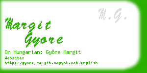 margit gyore business card